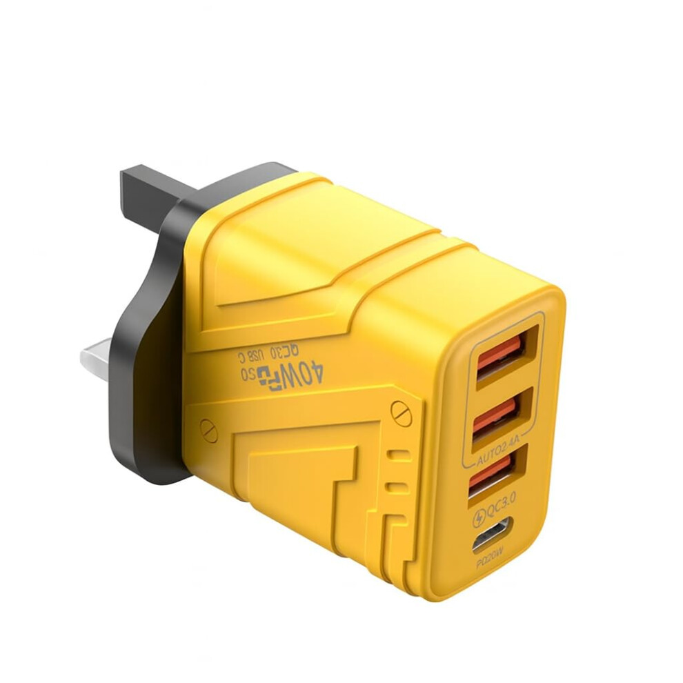 Usb C Fast Charger 40W Wall Charger Uk Plug With Dual Usba Ports Pd 20W Qc 3.0 For Iphone Samsung 9094768557556