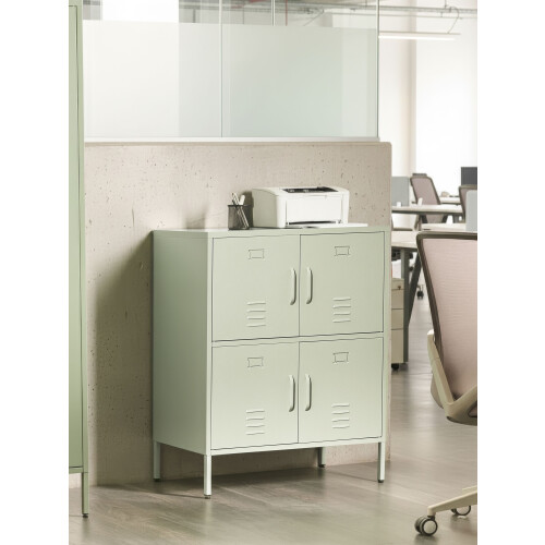 Beliani Storage Unit HOLBECK Metal Mint Green 1