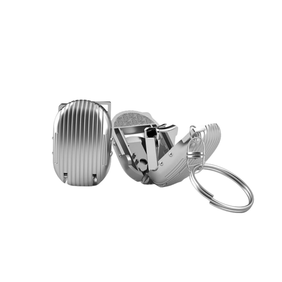 Silver Mini Nail Clipper Keychain With Sharp Stainless Steel Blades, Foldable Travel Clippers With Dual Files,
