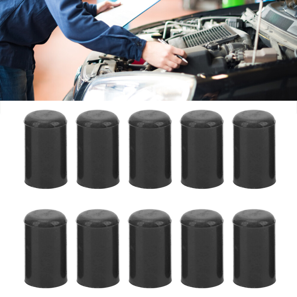 10Pcs 12Mm Silicone Intake Vacuum Hose Cover Blanking Caps Black 9301380946348