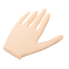 Reusable Silicone Nail Practice Hand with Flexible Joints and Detachable Fingers for Nail Art