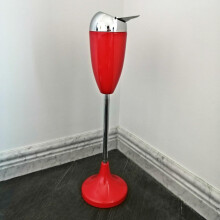 Outdoor Pedestal Ashtray with Lid, Weatherproof Rustproof Stainless Steel Adjustable Floor Ashtray