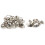 Pacifier Shape Rivets Leather Craft Accessories Solid Brass Rotating D Ring Screwback Concho Fastener Set for Bags Belts DIY (20 Set) 5