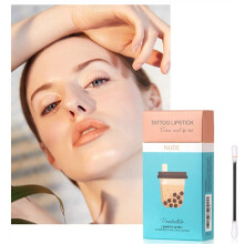 Matte Lip Stain Beige Waterproof Long Lasting Lip Tint Disposable Travel Swab Set of 20