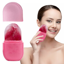Ice Roller for Face and Eyes Cooling Face Massager Reduces Puffiness Minimizes Pores Pink