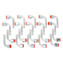 20 Pcs 5/8in Aluminum 90 Barb Fitting Elbow Nut for Car AC