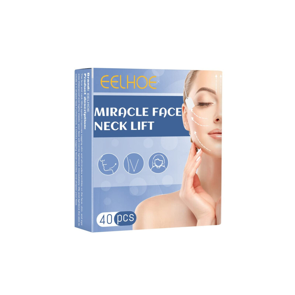 Face Lift Tape 40pcs Invisible Waterproof V Line Lifting for Instant Tightening and Wrinkle Smoothing