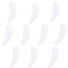 10Pcs Mini White Plastic Cosmetic Spatula Spoon for Hygienic Cream Scooping and Skincare