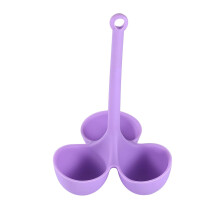 Egg Poacher Silicone Cooker with Ergonomic Long Handle, Food Grade, Microwave and Dishwasher Safe