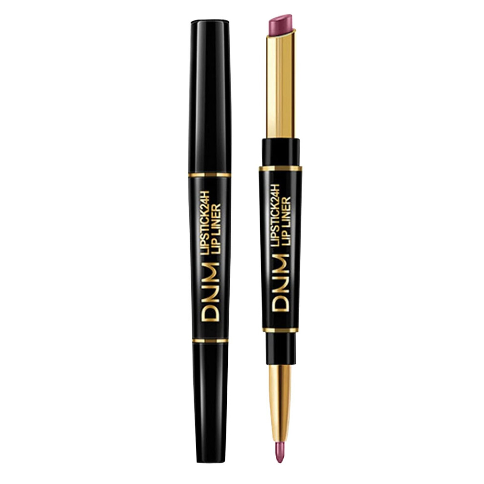 Cream 2 In 1 Matte Lipstick With Lip Liner, Long Lasting Waterproof Velvet Nude Lipstick Pencil