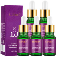 Breast Firming Serum with Natural Floral Extracts, Organic Bust Lift Oil, 5pcs Travel Size