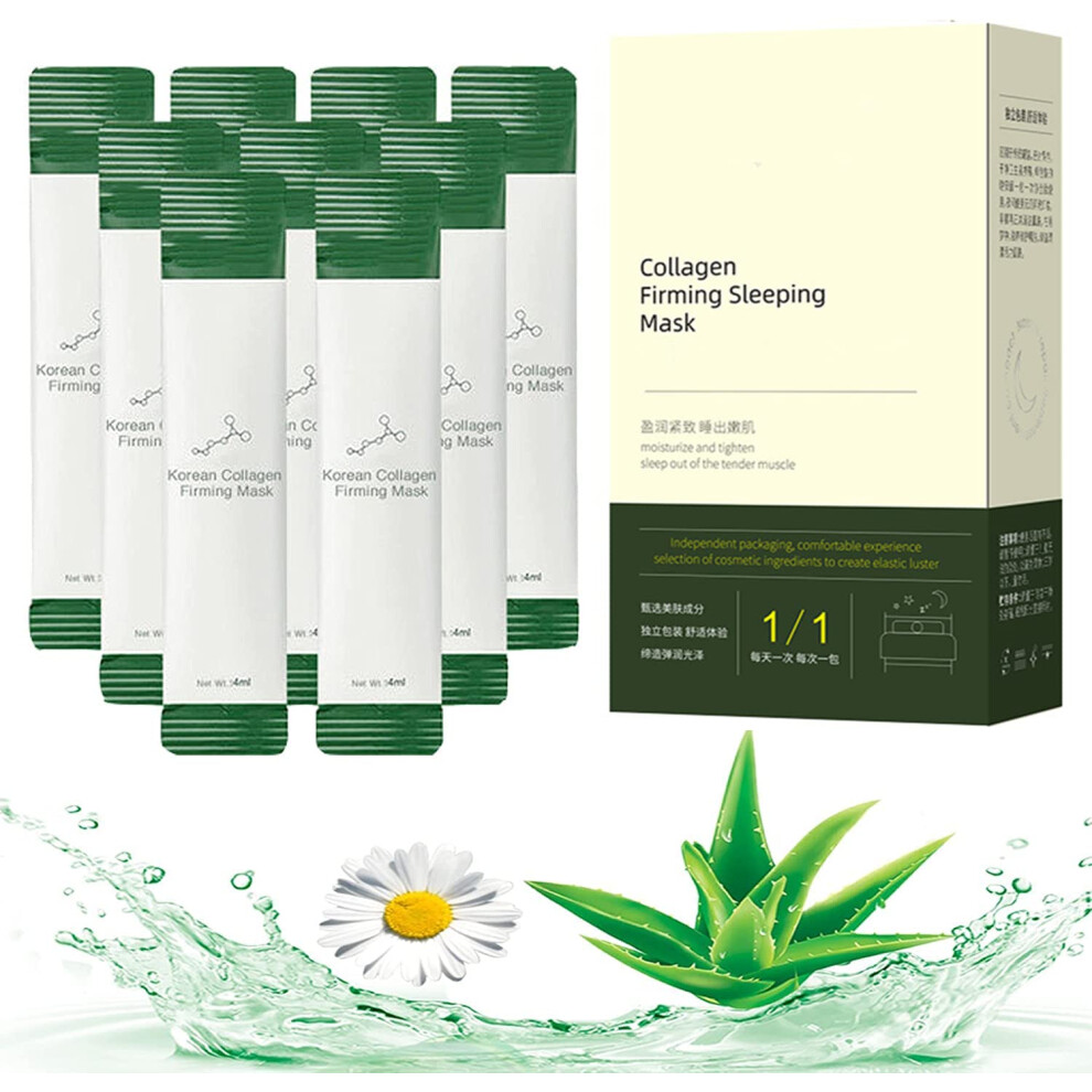 Collagen Sleeping Mask 20pcs Korean Firming Overnight Hydration NoRinse Moisturizing Face Mask
