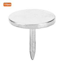 Decoratieve sluitingen in retrostijl, messingkleurig, duurzaam ijzer, herbruikbaar, ronde kop, stevige grip, brede koppen voorkomen dat ze door