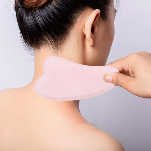 Εργαλείο προσώπου Rose Quartz Gua Sha Βελτιώνει την κυκλοφορία του αίματος Μειώνει το 2