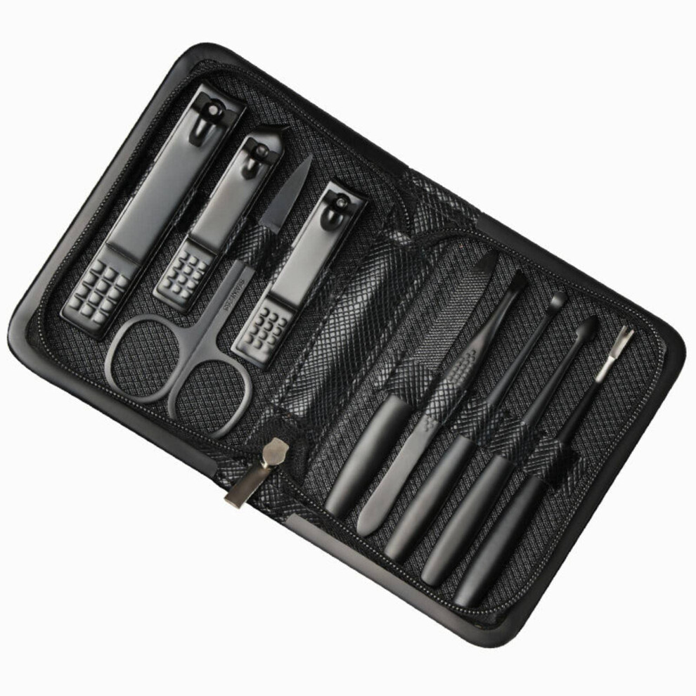 Manicure Set and Pedicure Kit with RustResistant Steel Tools Compact Travel Case Gift for Men Women
