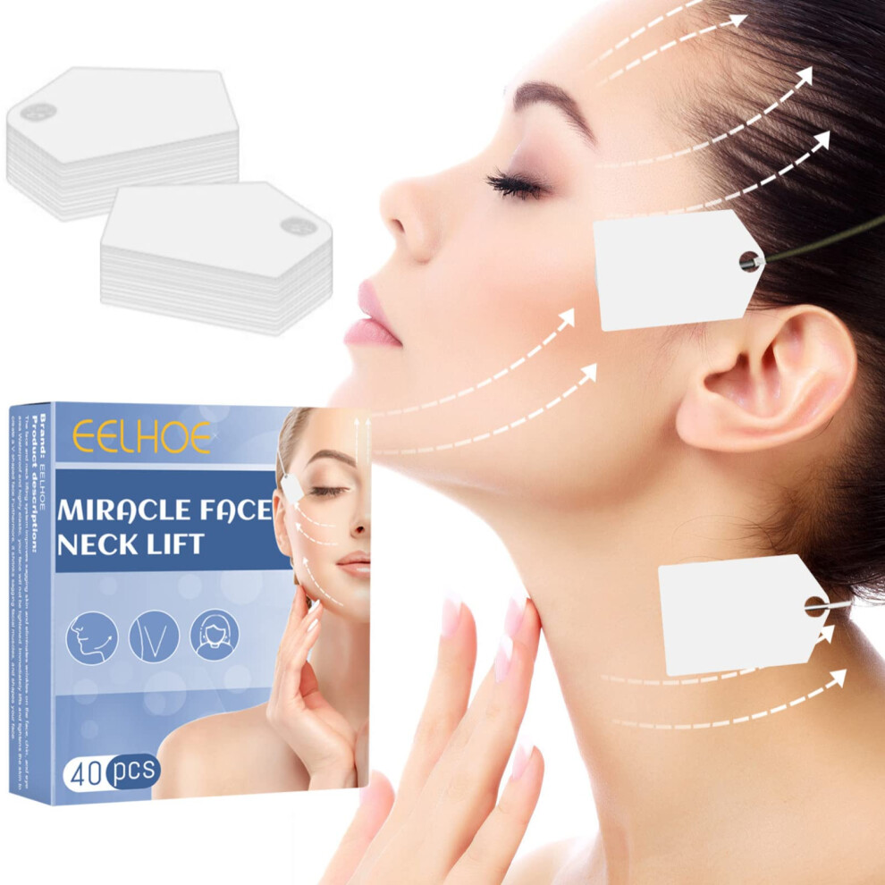 80Pcs Face Lift Tape Invisible Waterproof Ultrathin Elasticity For Instant Face Lift 9094768460313