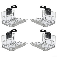 25mm Venetian Blind Mounting Brackets with Metal Clips for PVC & Pleated Shades, Clear Plastic Hardware, 4 Pack