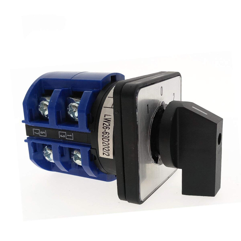 Cam Changeover Switch 660V 63A 3 Position Rotary Latching 8 Terminal For Industrial Control 9365369678637