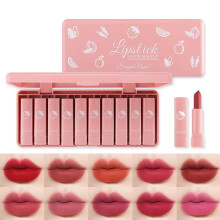 Matte Lipstick Set 10 Colors Velvet Smooth LongLasting Travel Size Gift Collection