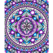 Diamond Painting Kit Purple Bohemian 5D Full Drill Art with Extra Diamonds for Wall Decor 14x20