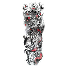 6 Sheets Temporary Sleeve Tattoos Waterproof Dragon Full Arm Realistic Long Lasting Fake Stickers