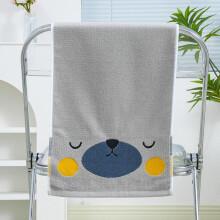 Cotton Face Towel Soft Absorbent Breathable SkinFriendly Cartoon Gray 65x30.5cm