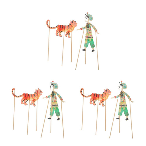 3Pcs DIY Shadow Puppet Character Kit Portable Hand Puppet Set for Kids 2