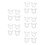20Pcs White Plastic Star Nozzles for Ice Cream Cone Maker Accessories 10