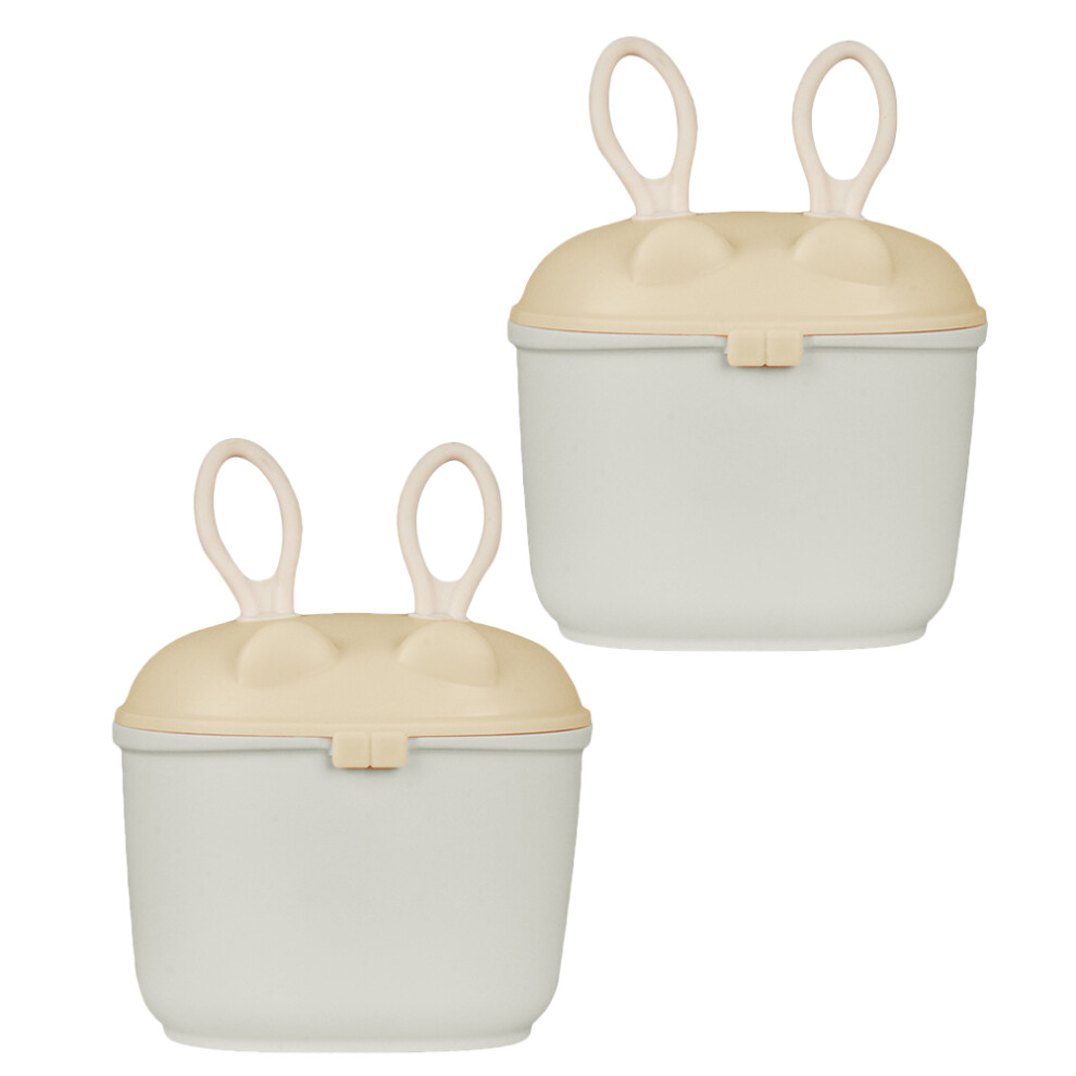 4Pcs Milk Powder Dispenser Baby Travel Food Container Leakproof Khaki Aboofan