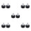 10Pcs Black Rubber Toe Stops with Adjustable Brake for Roller Skates 5