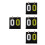 4Pcs Portable Plastic Flip Scoreboard Manual Score Display 7