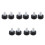 10Pcs Black Rubber Toe Stops with Adjustable Brake for Roller Skates 7