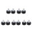 10Pcs Black Rubber Toe Stops with Adjustable Brake for Roller Skates 4