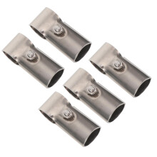 5Pcs Stainless Steel Closet Rod Connectors Heavy Duty TwoWay Rail Extension for Wardrobe and Bathroom Use