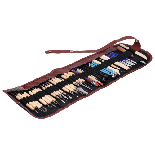 Pottery Tools Set, 44Pcs Clay Sculpting Tools Double-Sided Design Multi-Functional Modeling Tools for Ceramics and Clay Crafting, Includes Silicon 2