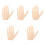 5Pcs Flexible Silicone Nail Practice Hands for Acrylic Nail Training 5