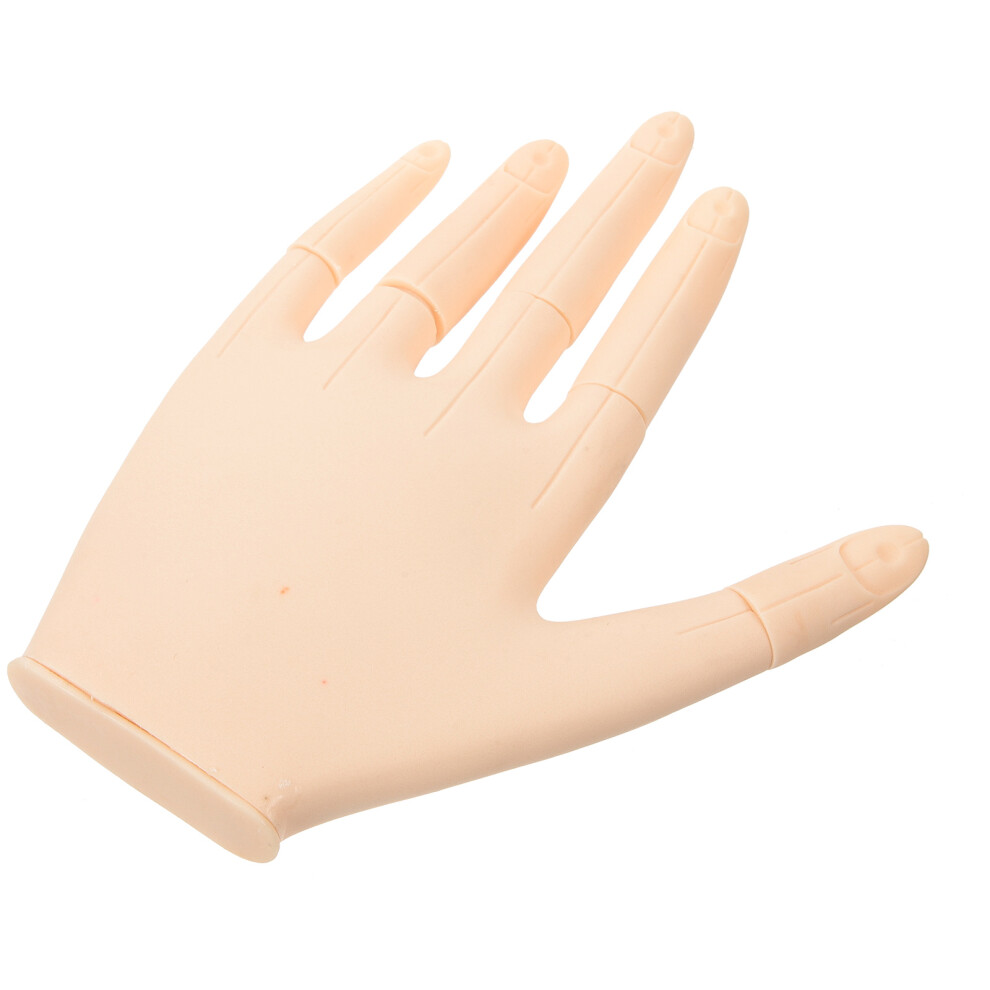 Solustre 5Pcs Flexible Silicone Nail Practice Hands For Acrylic Nail Training