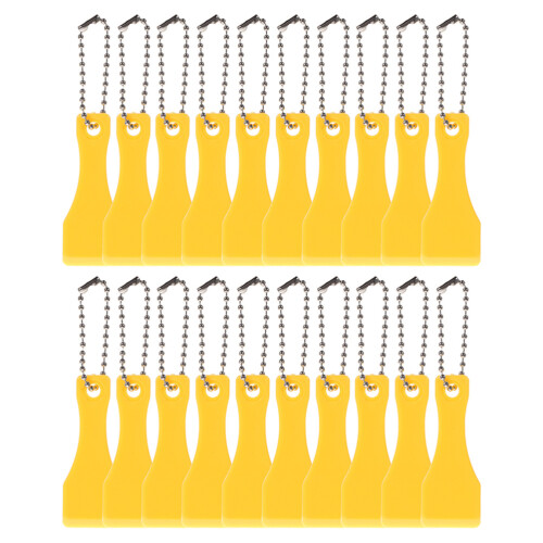 100Pcs Small Yellow Plastic Scratcher Tool for Ticket Scraping