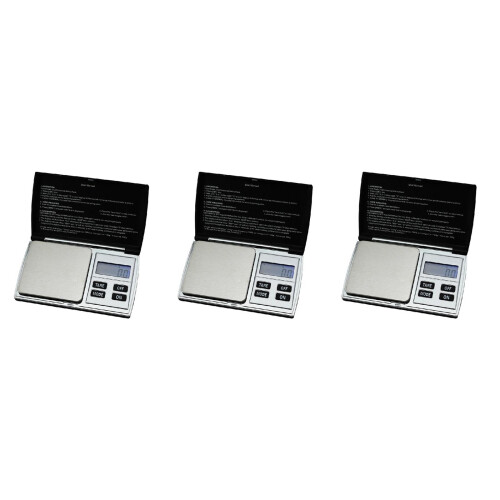 3Pcs Jewelry Scale Pocket 0.01g Digital Scale with Backlight LCD Multi 2
