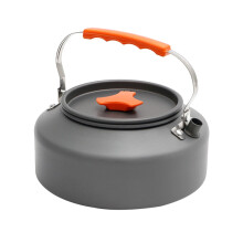 2Pcs Durable Aluminum Tea Kettle for Outdoor Camping Black Lightweight