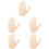 5Pcs Flexible Silicone Nail Practice Hands for Acrylic Nail Training 8