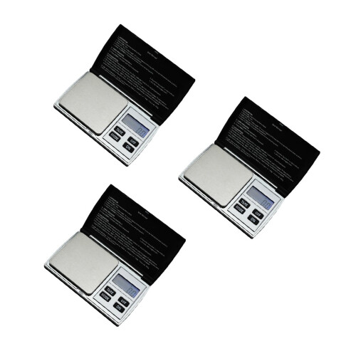 3Pcs Jewelry Scale Pocket 0.01g Digital Scale with Backlight LCD Multi 1