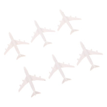30Pcs White Miniature Plastic Airplane Models for Kids Airport Diorama