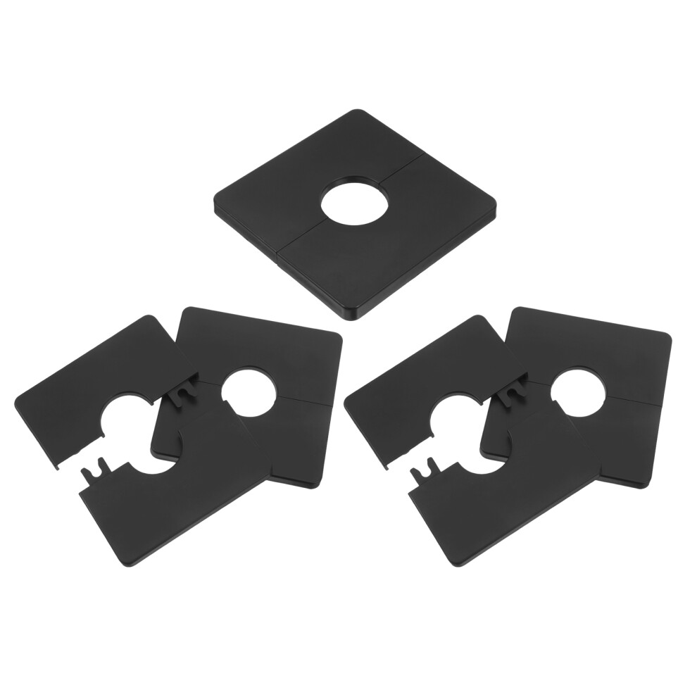 15Pcs Black Ppr Socket Covers Wall Outlet Pipe Hole Protective Plates 3621176538257
