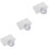 3Pcs White Thin Net Window Screen with Sticky Tape for 5
