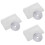 3Pcs White Thin Net Window Screen with Sticky Tape for 6