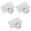 3Pcs White Thin Net Window Screen with Sticky Tape for 3