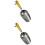 2Pcs Durable Stainless Steel Garden Scoop Tool with Wood Handle Silver 5