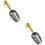 2Pcs Durable Stainless Steel Garden Scoop Tool with Wood Handle Silver 6