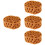 4Pcs Reusable Painting Sponge Tool Comfortable Orange Sponge for Art 8
